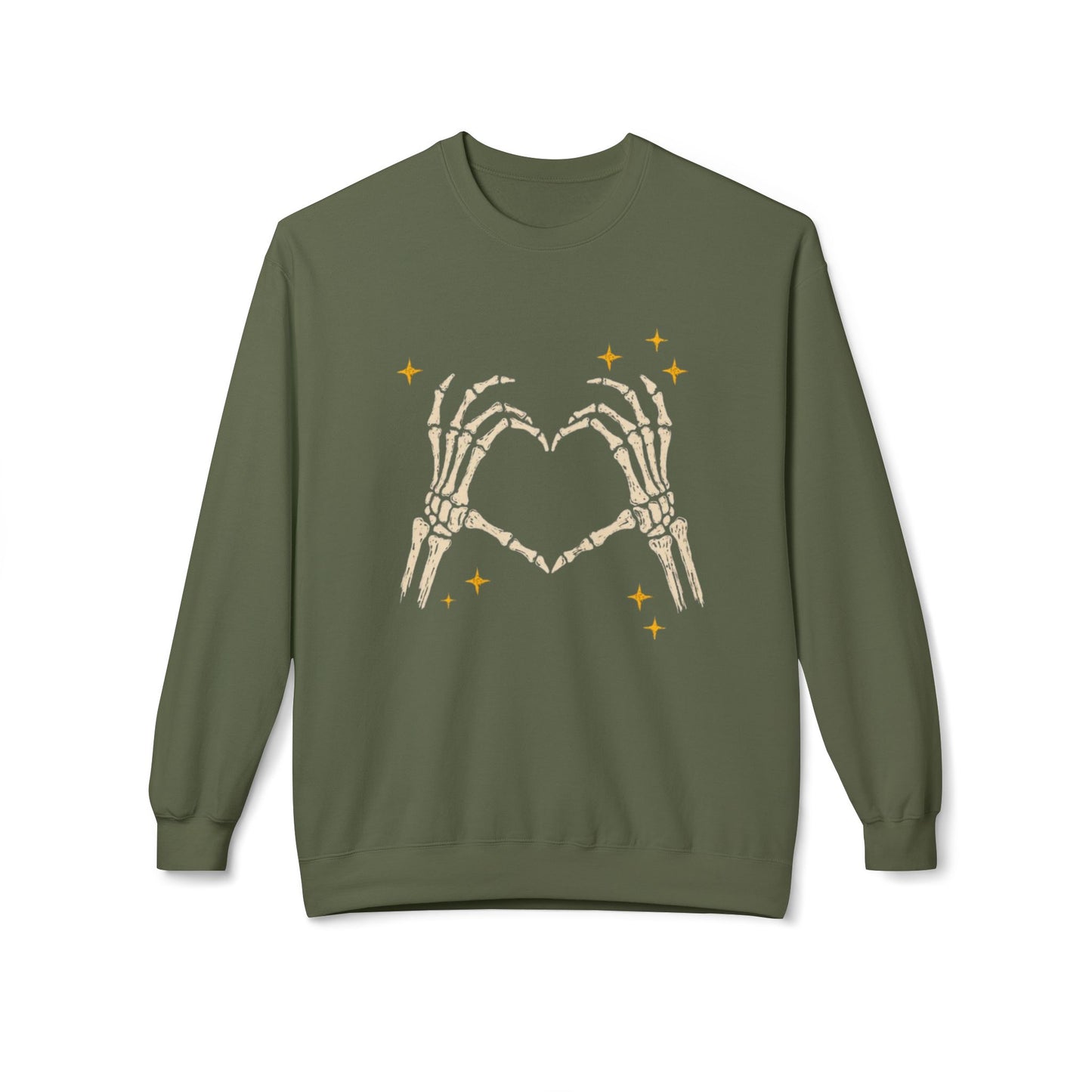 Halloween Skeleton Hand Sweatshirt Embroidered
