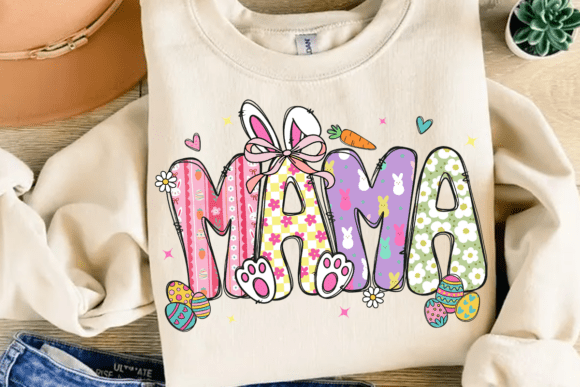Mama Easter crewneck embroidered